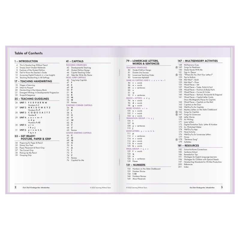 Learning Without Tears Kick Start Kindergarten Teacher's Guide, Preschool, Handwriting Practice, Writing Book, School & Home, Lanugage Arts, Tutoring, Sensory - Image 2